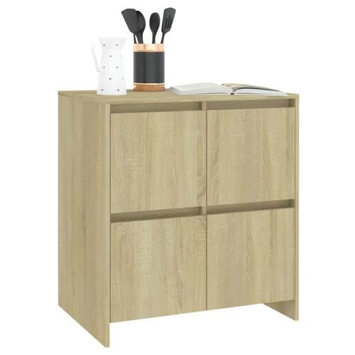 Skænke 2 stk. 70x41x75 cm konstrueret træ sonoma-eg