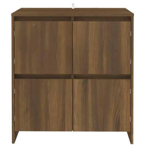 Skænke 2 stk. 70x41x75 cm konstrueret træ brun egetræsfarve
