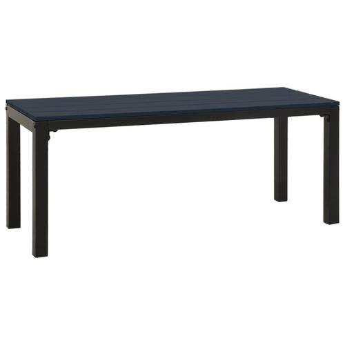 Havebænk 110 cm stål og WPC sort