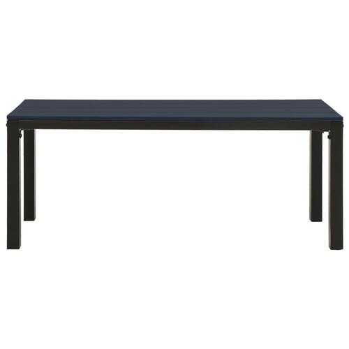 Havebænk 110 cm stål og WPC sort