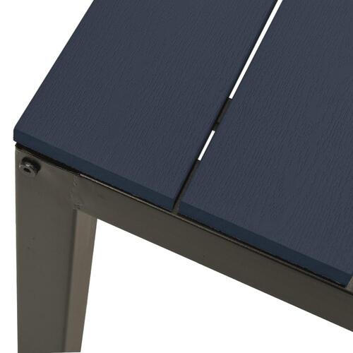 Havebænk 110 cm stål og WPC sort