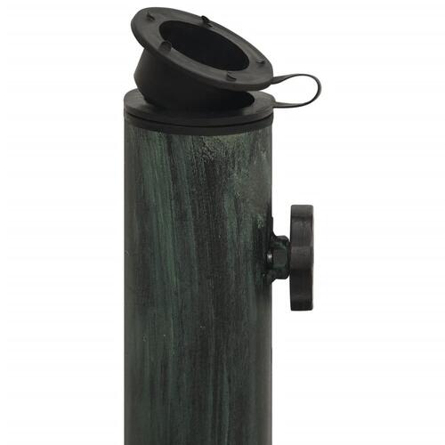 Parasolfod 45x45x30 cm støbejern grøn