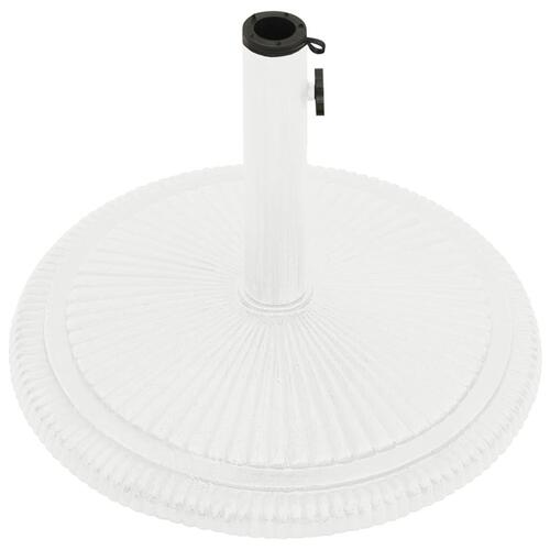 Parasolfod 45x45x30 cm støbejern hvid