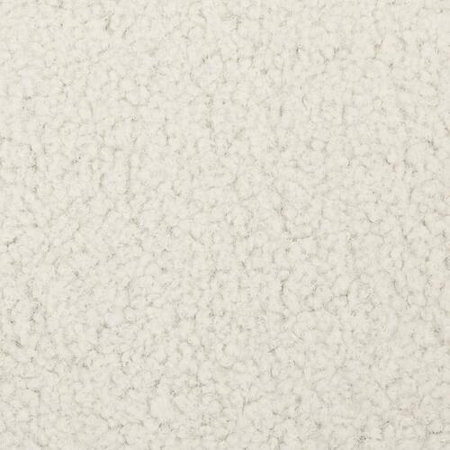 Rund puf fleece hvid