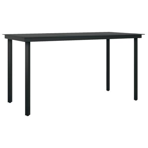 Spisebordssæt til haven 5 dele med hynder polyrattan og glas