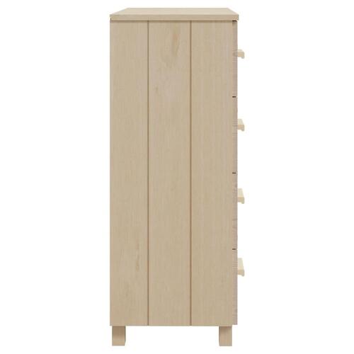 Skænk HAMAR 79x40x103,5 cm massivt fyrretræ honningbrun