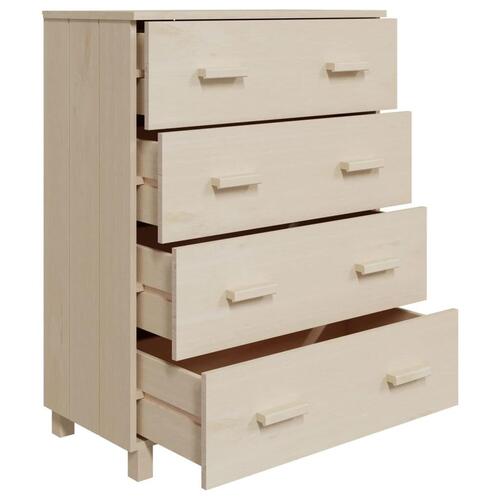 Skænk HAMAR 79x40x103,5 cm massivt fyrretræ honningbrun