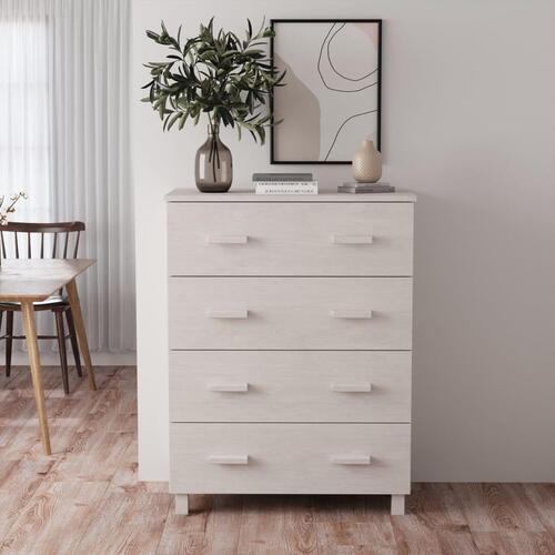 Skænk HAMAR 79x40x103,5 cm massivt fyrretræ hvid