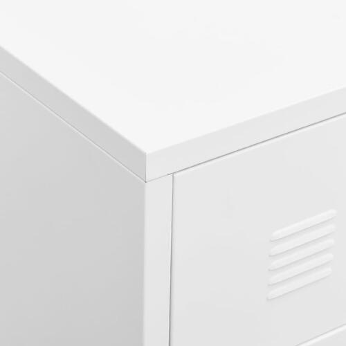 Industriel kommode 78x40x93 cm metal hvid