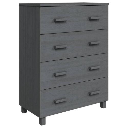 Skænk HAMAR 79x40x103,5 cm massivt fyrretræ mørkegrå