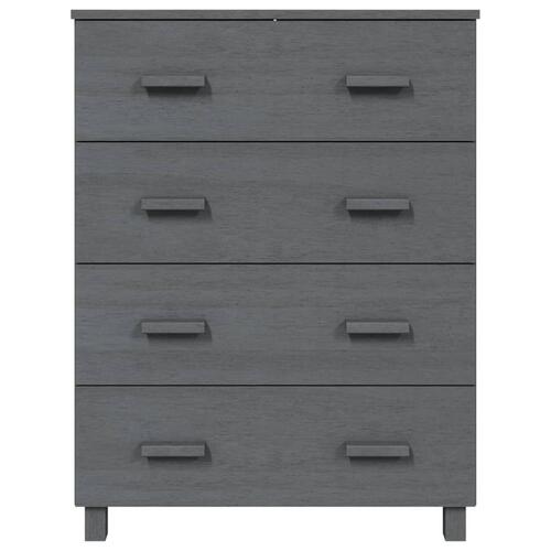 Skænk HAMAR 79x40x103,5 cm massivt fyrretræ mørkegrå