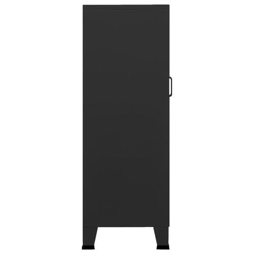 Industrielt opbevaringsskab 70x40x115 cm stål sort