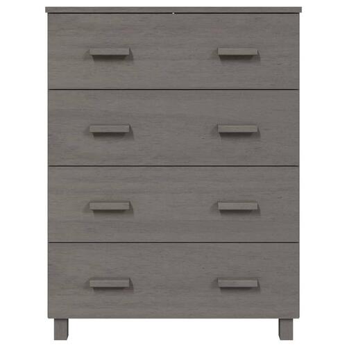 Skænk HAMAR 79x40x103,5 cm massivt fyrretræ lysegrå
