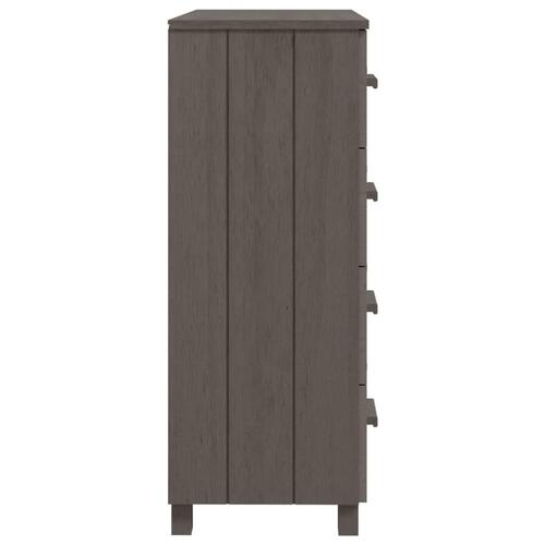 Skænk HAMAR 79x40x103,5 cm massivt fyrretræ lysegrå
