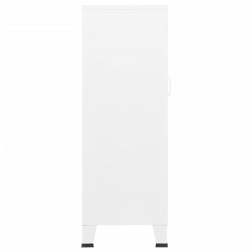 Industrielt opbevaringsskab 70x40x115 cm metal hvid