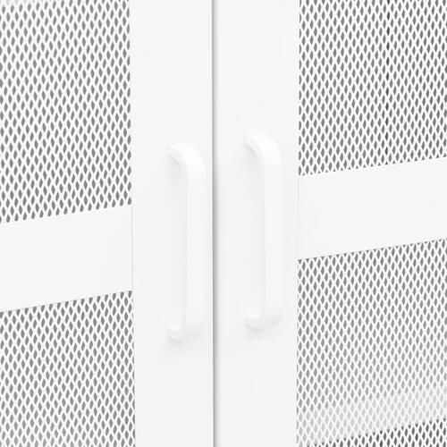Industrielt opbevaringsskab 70x40x115 cm metal hvid