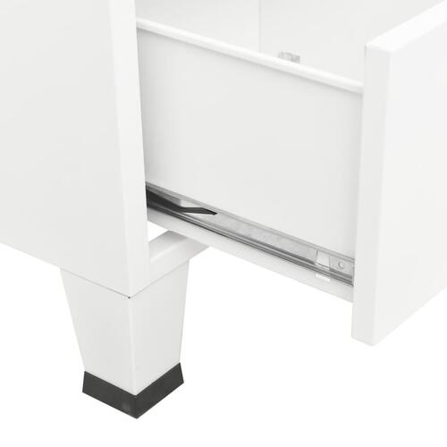 Industrielt opbevaringsskab 70x40x115 cm metal hvid