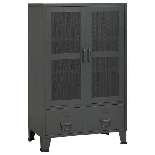 Industrielt opbevaringsskab 70x40x115 cm metal antracitgrå