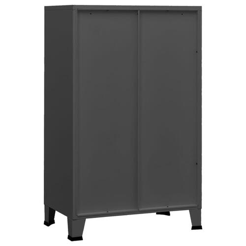 Industrielt opbevaringsskab 70x40x115 cm metal antracitgrå