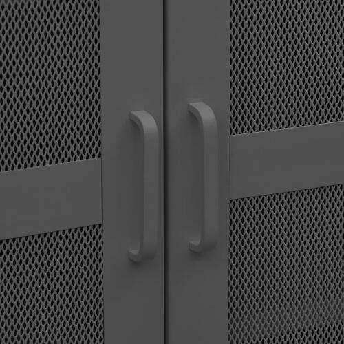 Industrielt opbevaringsskab 70x40x115 cm metal antracitgrå