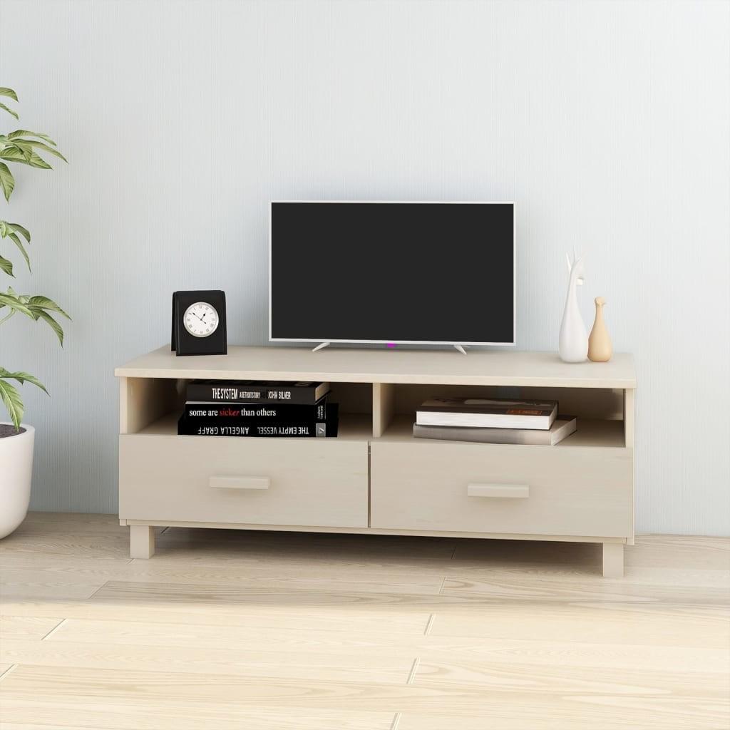 Tv-skab HAMAR 106x40x40 cm massivt fyrretræ honningbrun