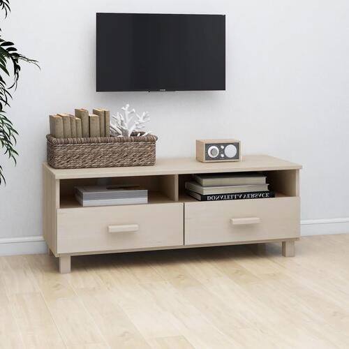 Tv-skab HAMAR 106x40x40 cm massivt fyrretræ honningbrun