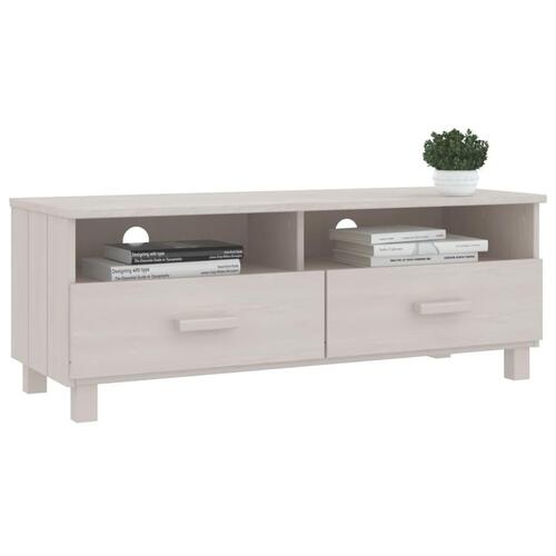 Tv-skab HAMAR 106x40x40 cm massivt fyrretræ hvid