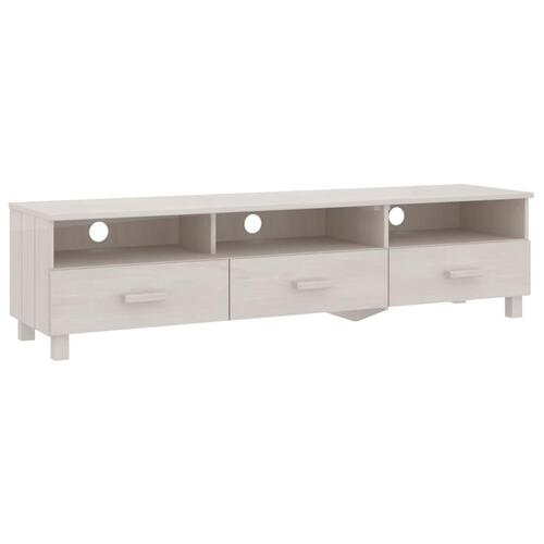 Tv-skab HAMAR 158x40x40 cm massivt fyrretræ hvid