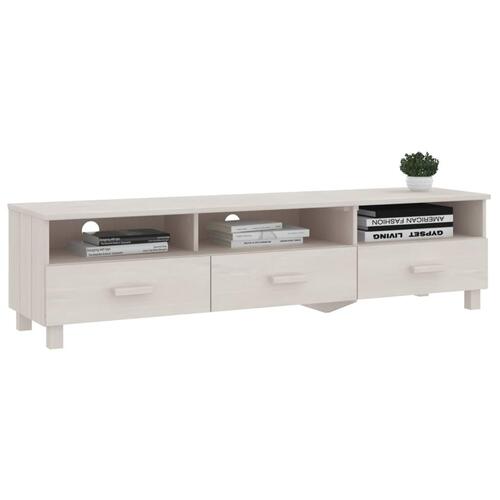 Tv-skab HAMAR 158x40x40 cm massivt fyrretræ hvid