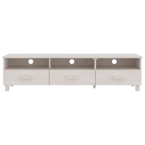 Tv-skab HAMAR 158x40x40 cm massivt fyrretræ hvid