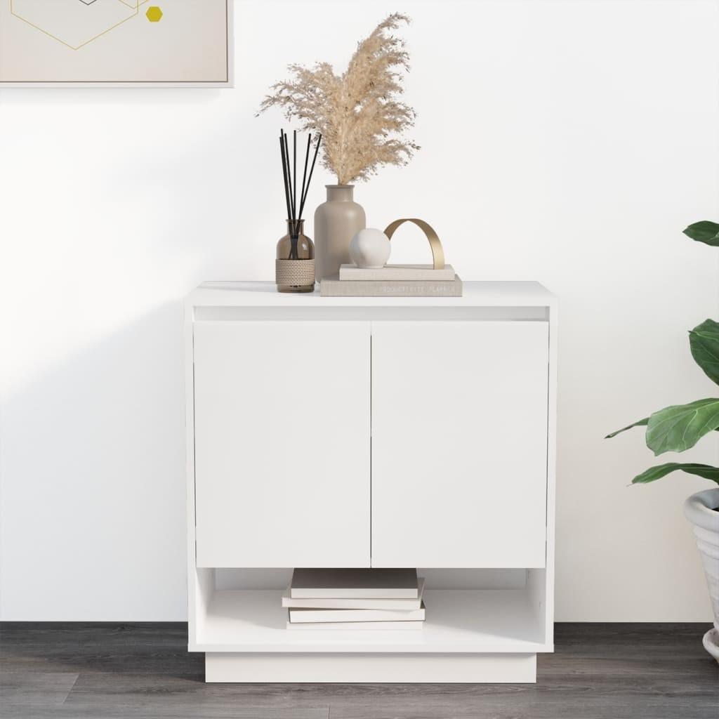 Skænk 70x41x75 cm konstrueret træ hvid højglans