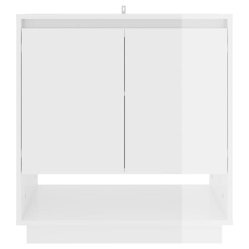 Skænk 70x41x75 cm konstrueret træ hvid højglans