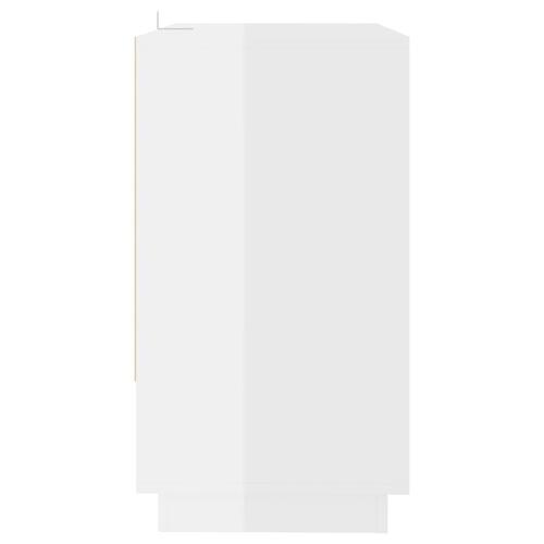 Skænk 70x41x75 cm konstrueret træ hvid højglans