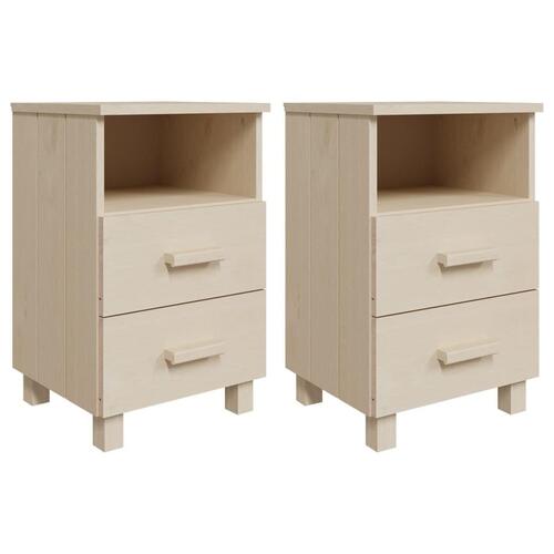Sengeskab HAMAR 2 stk. 40x35x62 cm fyrretræ honningfarvet