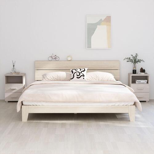Sengeskab HAMAR 2 stk. 40x35x62 cm massivt fyrretræ hvid