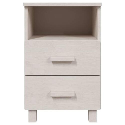 Sengeskab HAMAR 2 stk. 40x35x62 cm massivt fyrretræ hvid