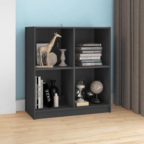 Skænk 70x33x76 cm massivt fyrretræ grå