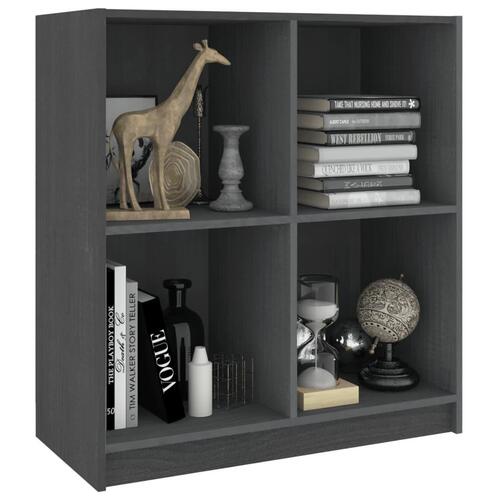 Skænk 70x33x76 cm massivt fyrretræ grå