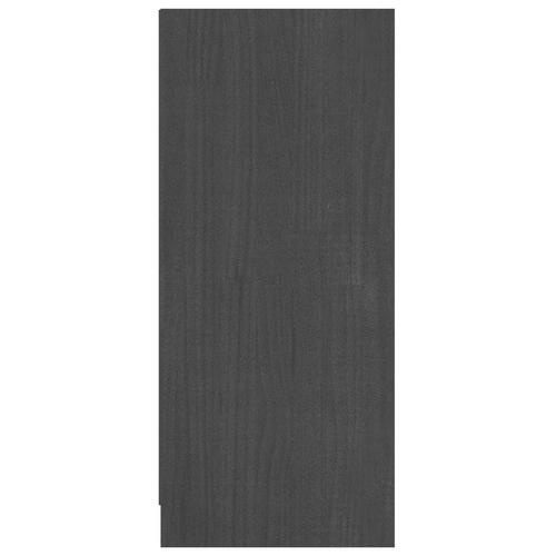 Skænk 70x33x76 cm massivt fyrretræ grå
