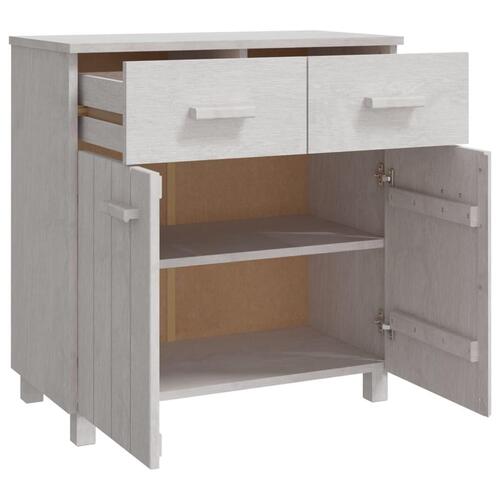 Skænk HAMAR 79x40x80 cm massivt fyrretræ hvid