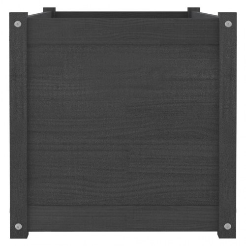 Plantekasser 2 stk. 100x50x50 cm massivt fyrretræ grå