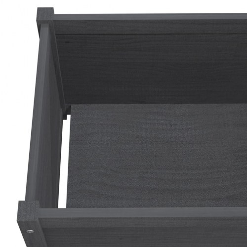 Plantekasser 2 stk. 100x50x50 cm massivt fyrretræ grå