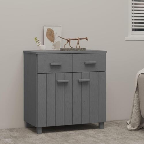 Skænk HAMAR 79x40x80 cm massivt fyrretræ mørkegrå