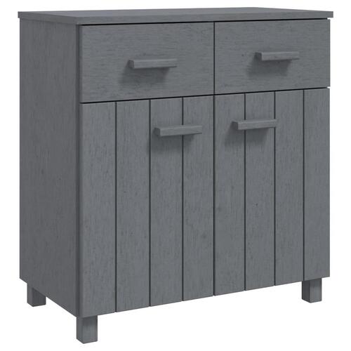 Skænk HAMAR 79x40x80 cm massivt fyrretræ mørkegrå