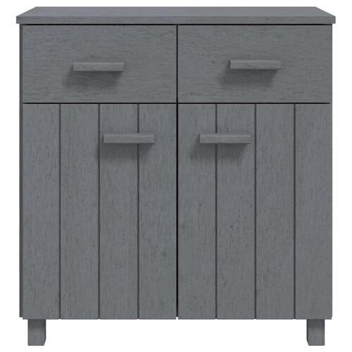 Skænk HAMAR 79x40x80 cm massivt fyrretræ mørkegrå