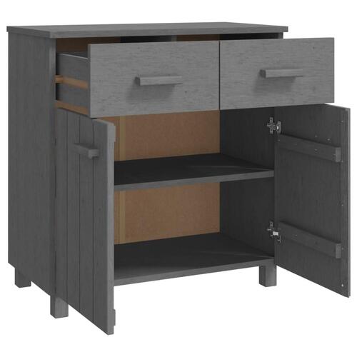 Skænk HAMAR 79x40x80 cm massivt fyrretræ mørkegrå