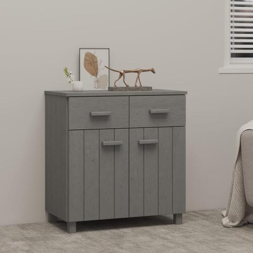 Skænk HAMAR 79x40x80 cm massivt fyrretræ lysegrå