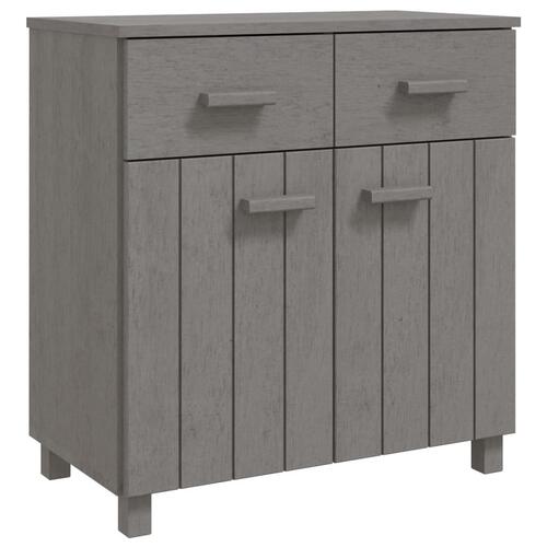 Skænk HAMAR 79x40x80 cm massivt fyrretræ lysegrå