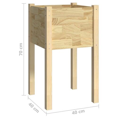 Plantekasser 2 stk. 40x40x70 cm massivt fyrretræ