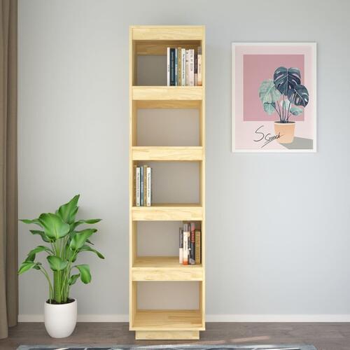 Bogreol/rumdeler 40x35x167 cm massivt fyrretræ